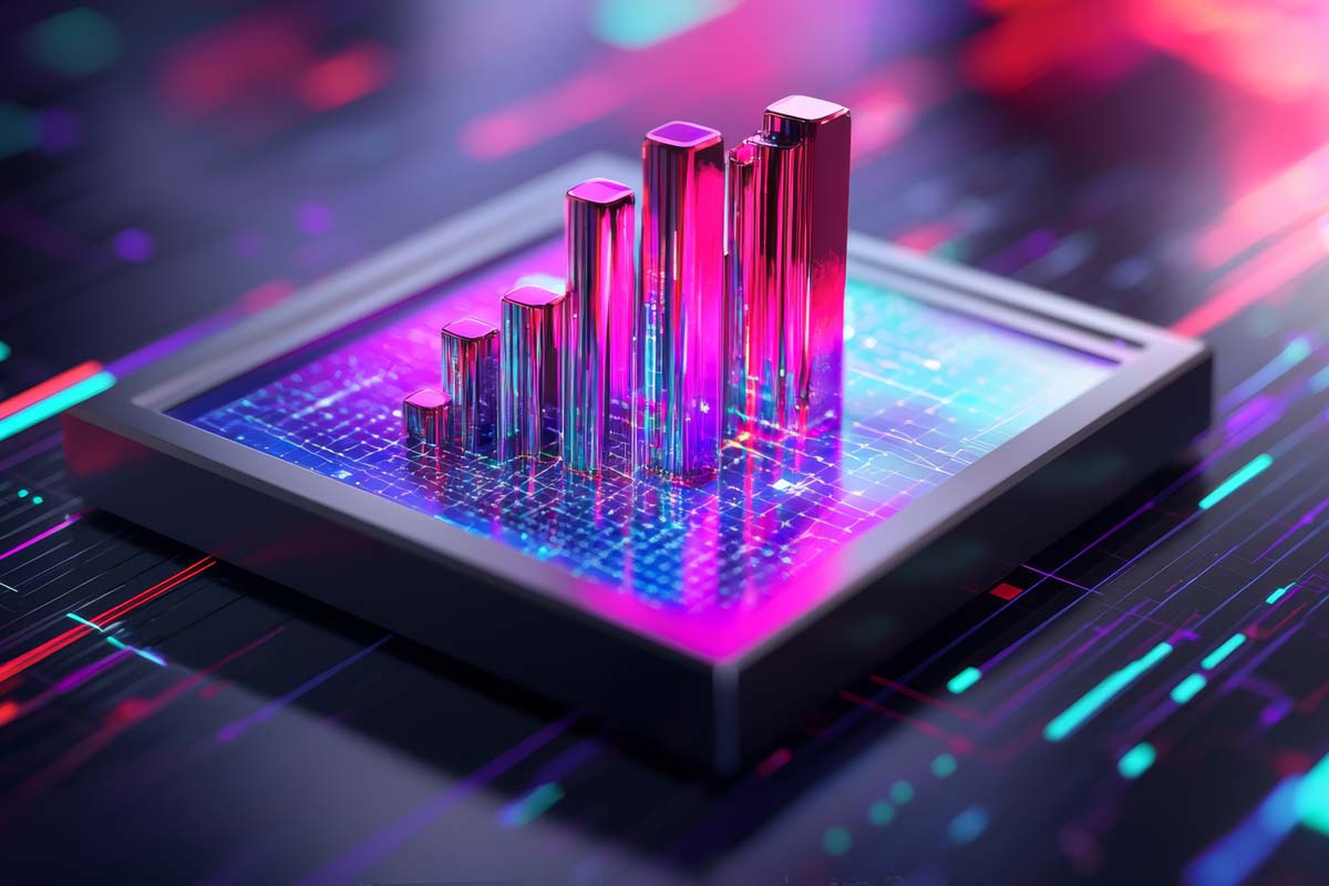 A chart coming out of a chip