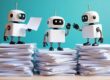 Stacked Test Papers & Masked Robots: A pile of official-looking benchmark exam papers, with small robots or AI icons “cheating”. Copying, whispering answers, or swapping test papers.